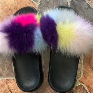 Colorful fur slides